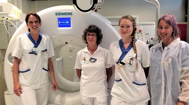 Deltagarna i SCAPIS-studien fick bland annat genomgå undersökning med datortomografi (skiktröntgen). På bilden syns röntgensjuksköterskor på Akademiska sjukhuset. På bild