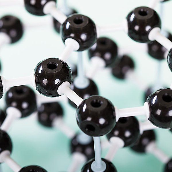 Illustration av en molekyl.